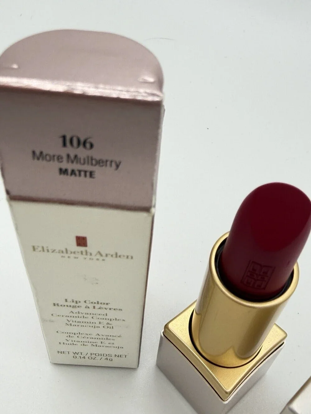 Elizabeth Arden Lip Color Matte 106 More Mulberry Ceramide 0.14 oz NIB